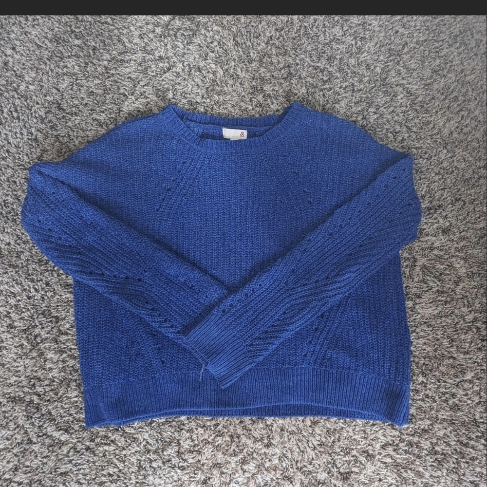 SO Women's Vibrant Blue Crew Neck Sweater